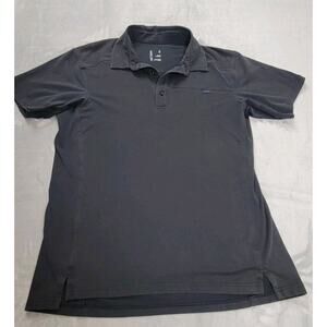 Arcteryx Captive Polo Shirt Mens Medium Black Performance Stretch short sleeve